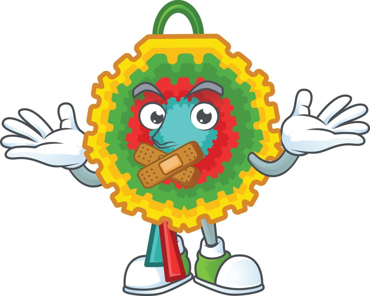 style de mascotte de dessin animé de pinata vecteur