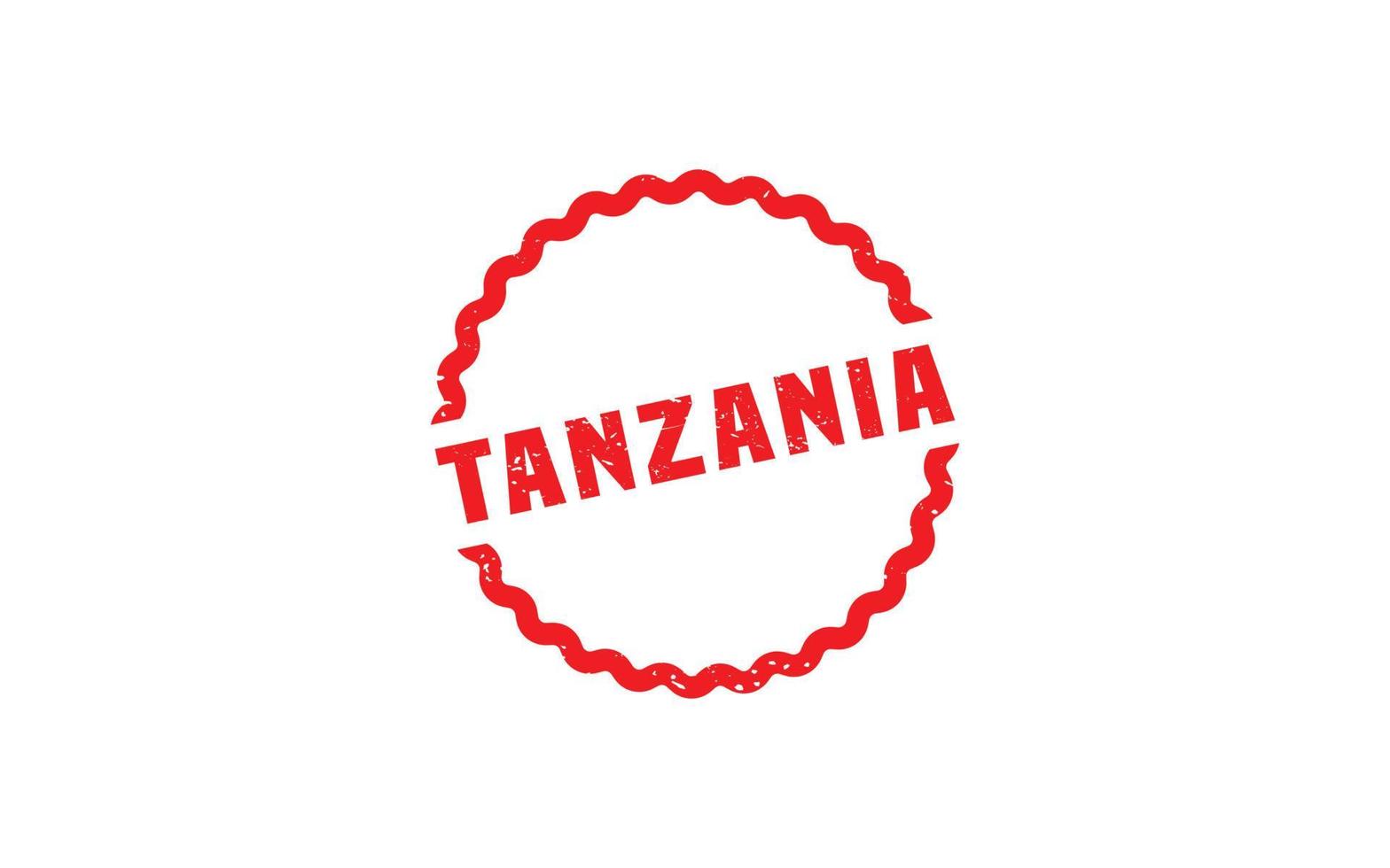 tampon en caoutchouc tanzanie avec style grunge sur fond blanc vecteur