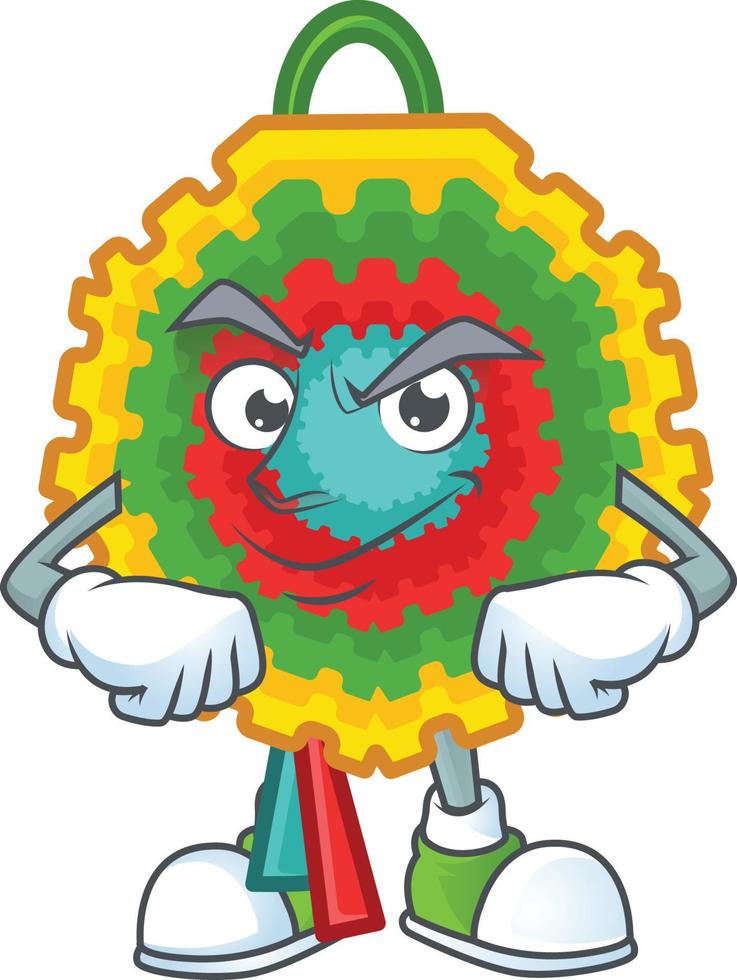 style de mascotte de dessin animé de pinata vecteur