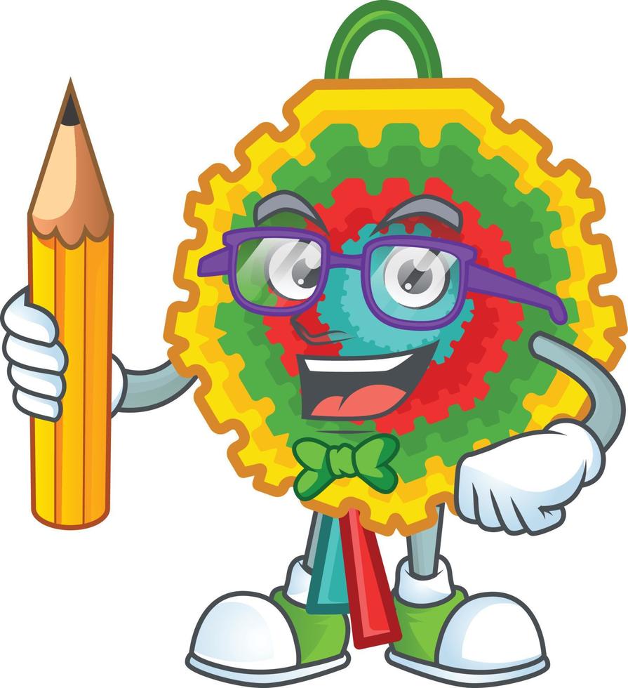 style de mascotte de dessin animé de pinata vecteur