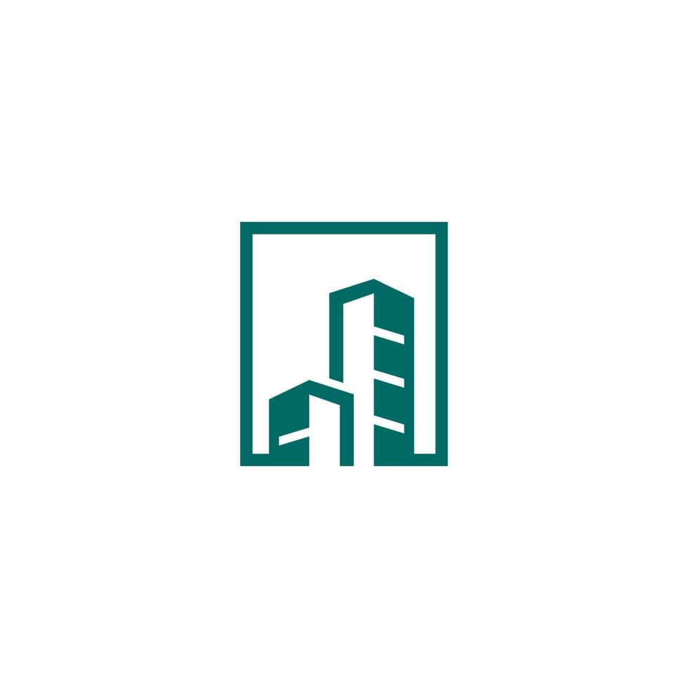 création de logo d'immeuble de bureaux, logo immobilier vecteur