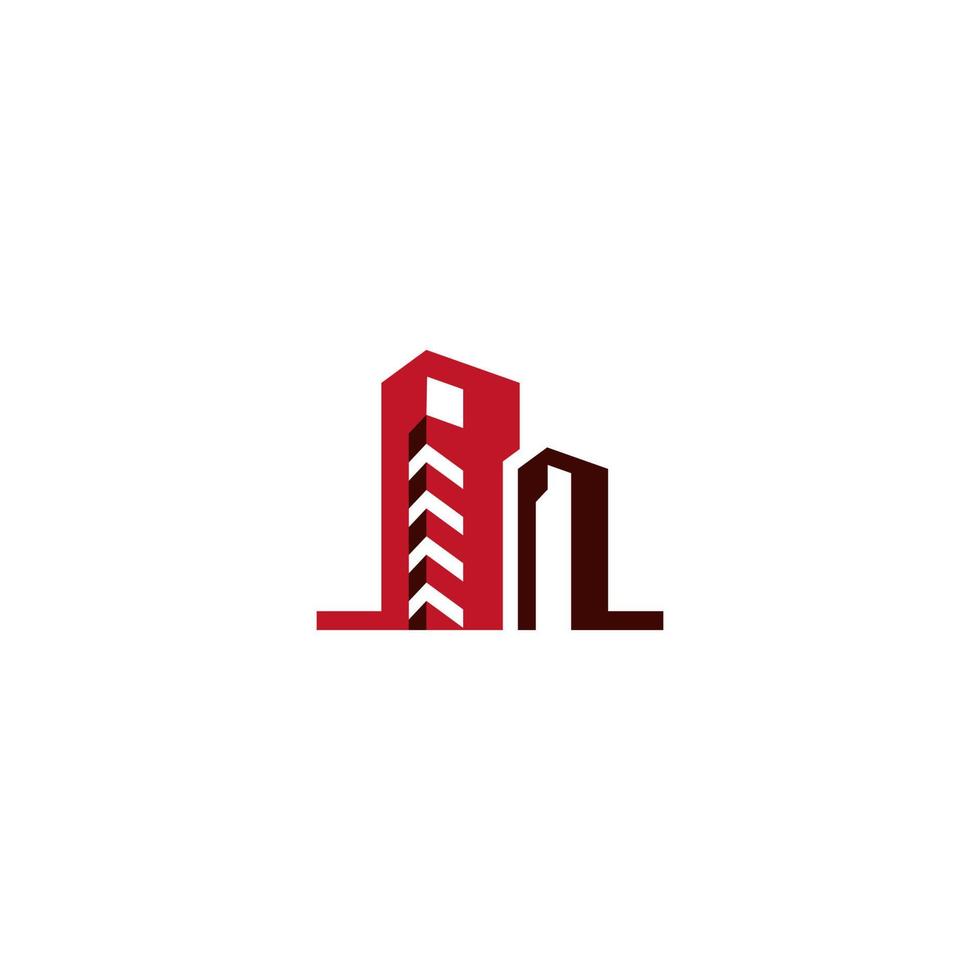 création de logo d'immeuble de bureaux, logo immobilier vecteur