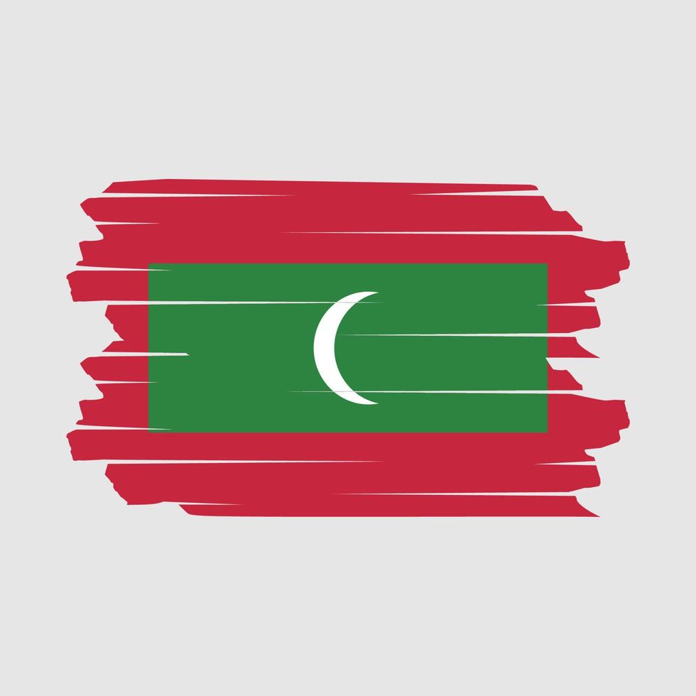 vecteur de brosse drapeau maldives