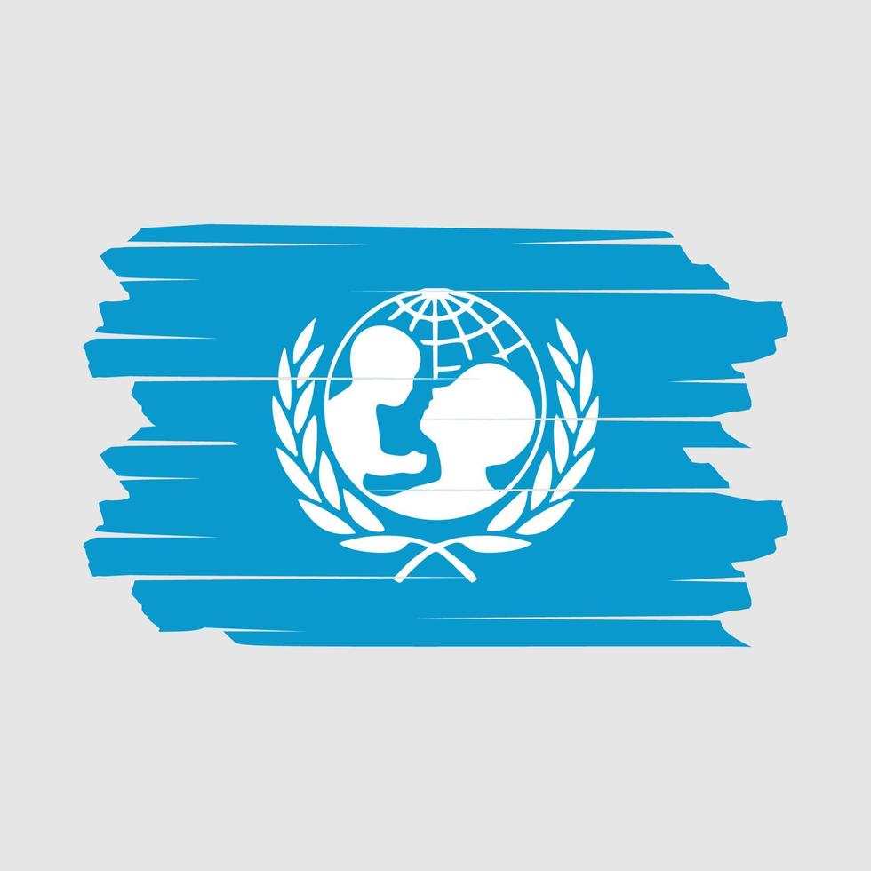 vecteur de brosse drapeau unicef