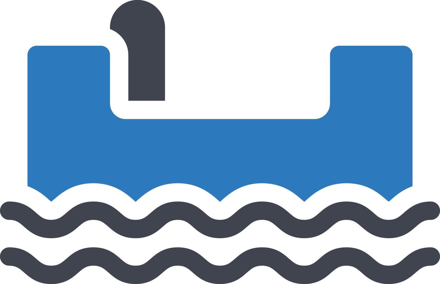 illustration vectorielle de bateau à eau sur fond.symboles de qualité premium.icônes vectorielles pour le concept et la conception graphique. vecteur