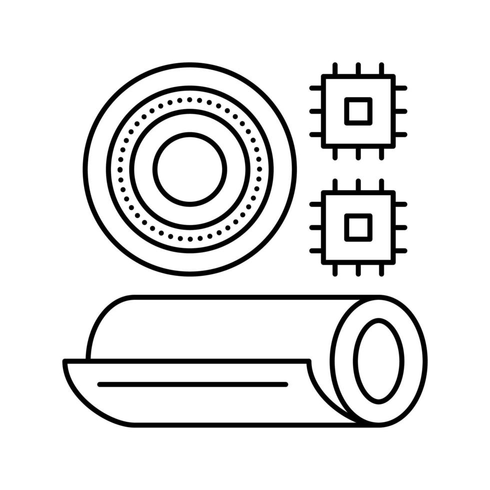 polyimides thermodurcissable ligne icône illustration vectorielle vecteur