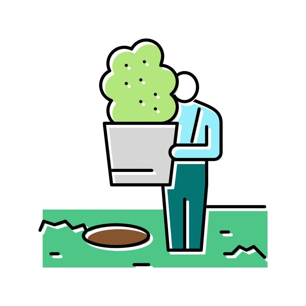 plantation service couleur icône illustration vectorielle vecteur