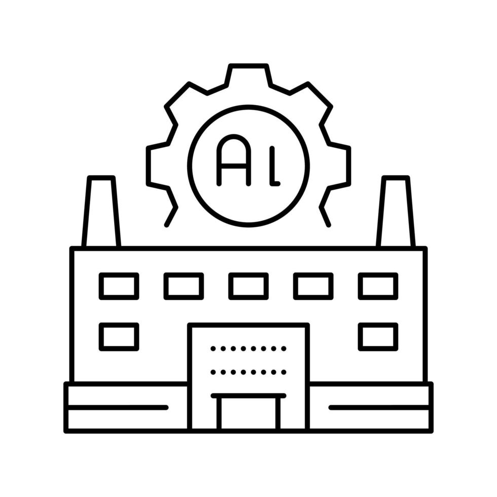 illustration vectorielle de l'icône de la ligne de production d'aluminium de l'usine vecteur