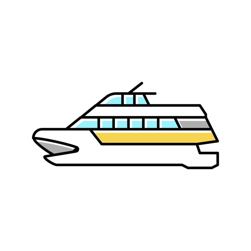 catamaran bateau couleur icône illustration vectorielle vecteur