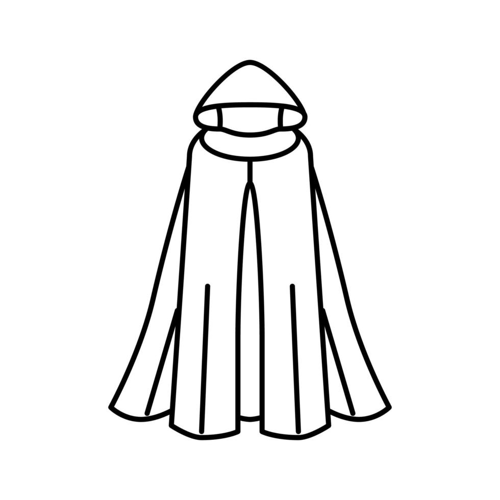 cape vêtements d'extérieur femme ligne icône illustration vectorielle vecteur