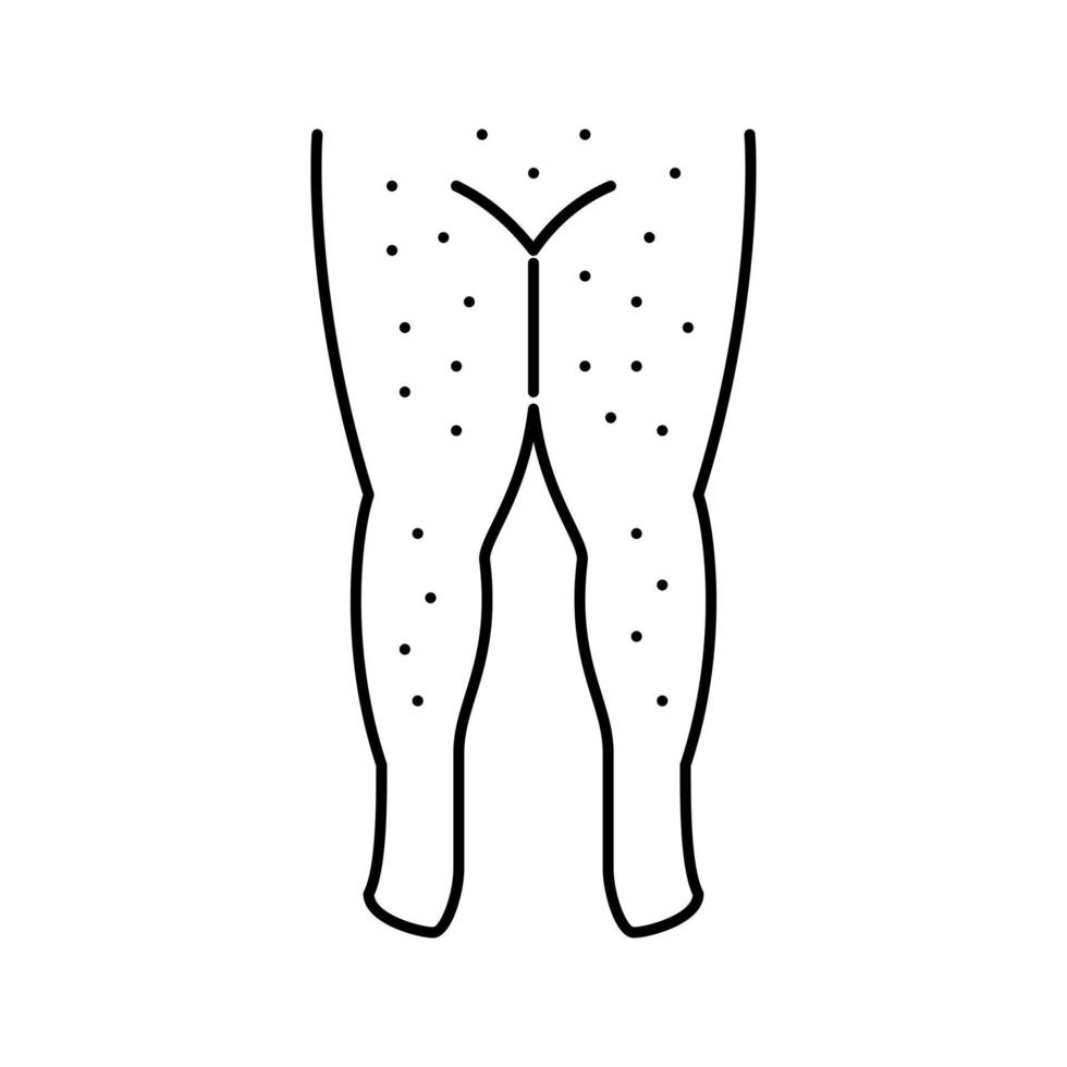 illustration vectorielle de l'icône de la ligne de rasage des jambes poilues vecteur