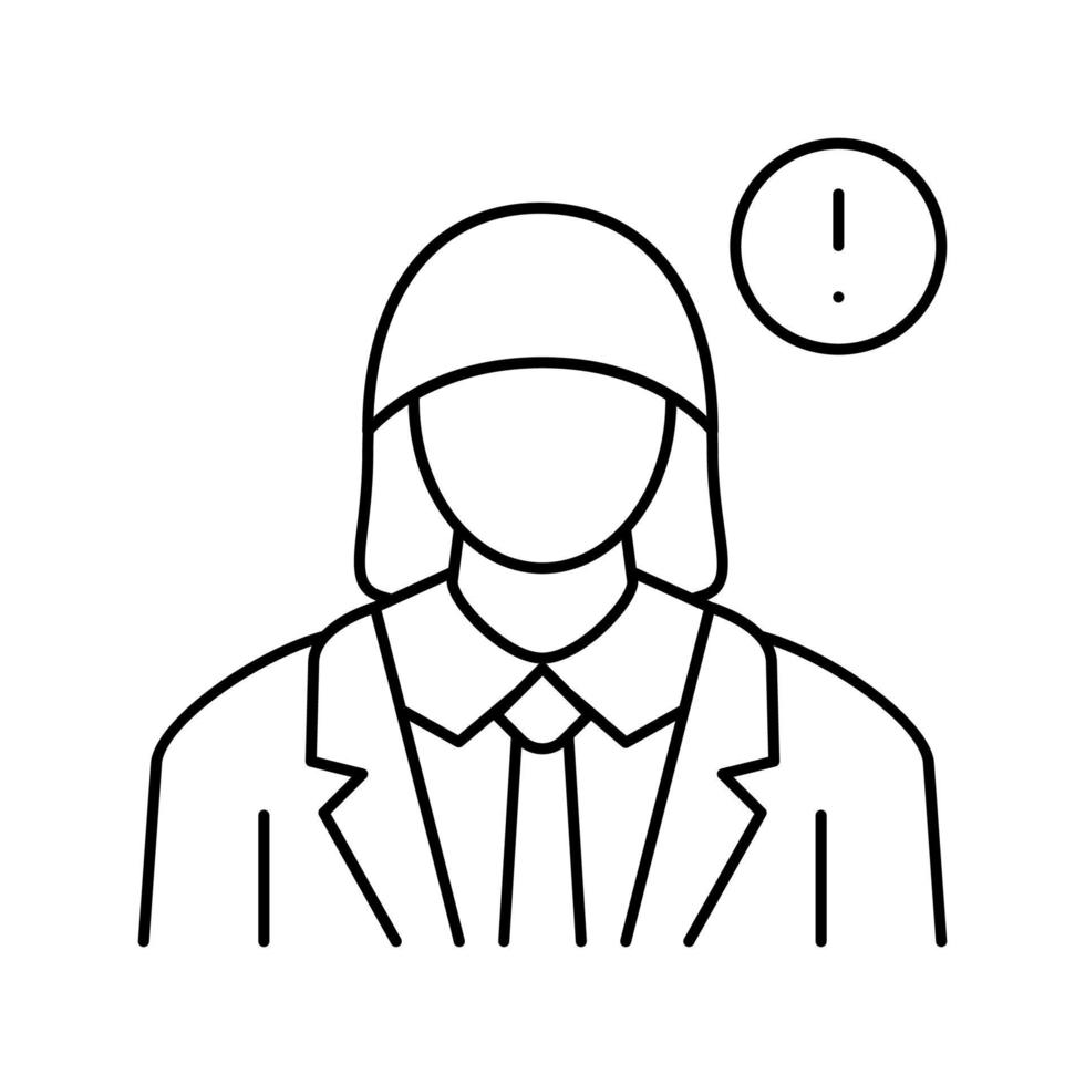 illustration vectorielle de l'icône de la ligne de criminalité en col blanc vecteur