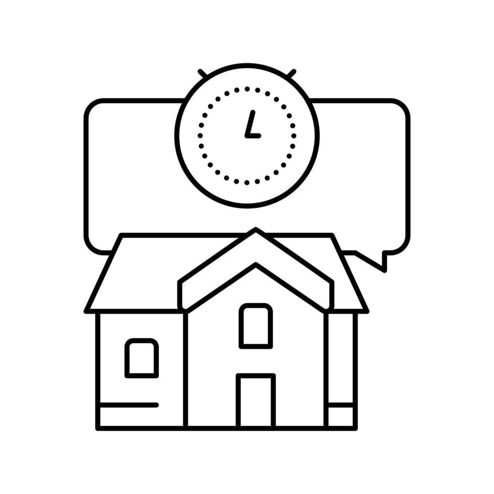illustration vectorielle de l'icône de la ligne de location à court terme vecteur