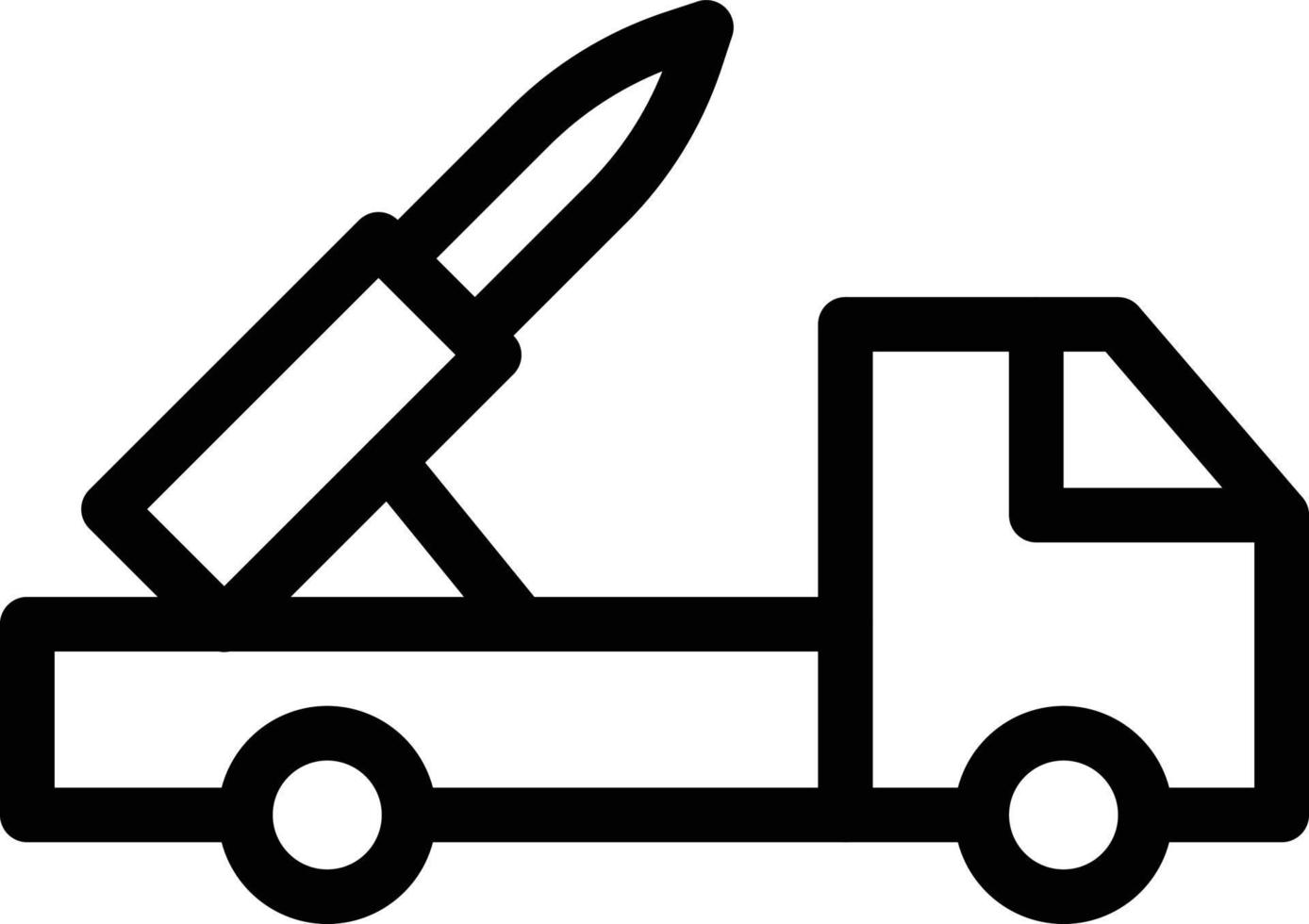 illustration vectorielle de camion missile sur fond.symboles de qualité premium.icônes vectorielles pour le concept et la conception graphique. vecteur