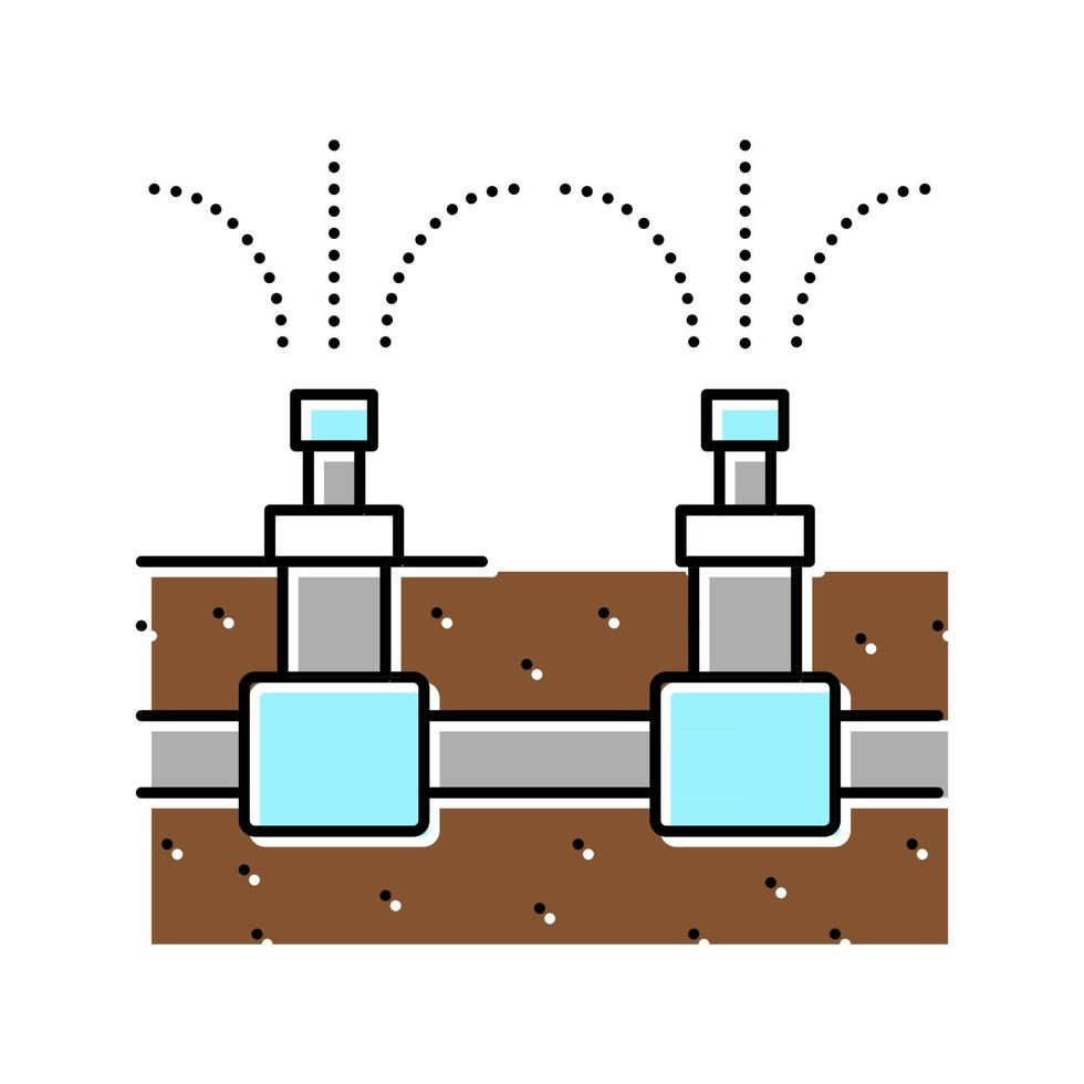arrosage automatique jardinage couleur icône illustration vectorielle vecteur