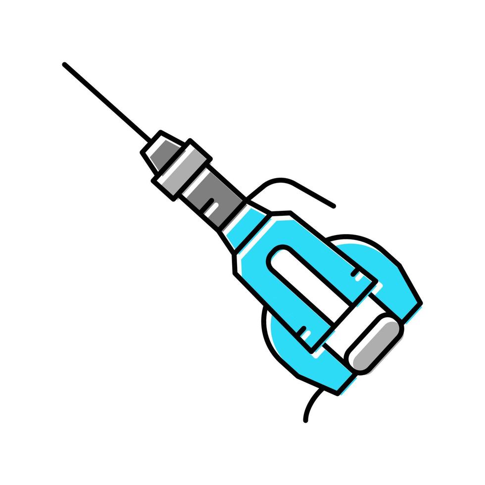 illustration vectorielle de l'icône de couleur de l'outil de marteau-piqueur vecteur