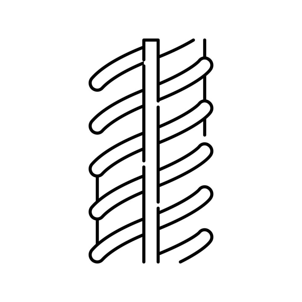 illustration vectorielle d'icône de ligne de raccords enduits d'époxy vecteur