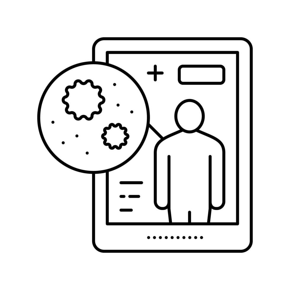 illustration vectorielle de l'icône de la ligne de santé électronique électronique vecteur