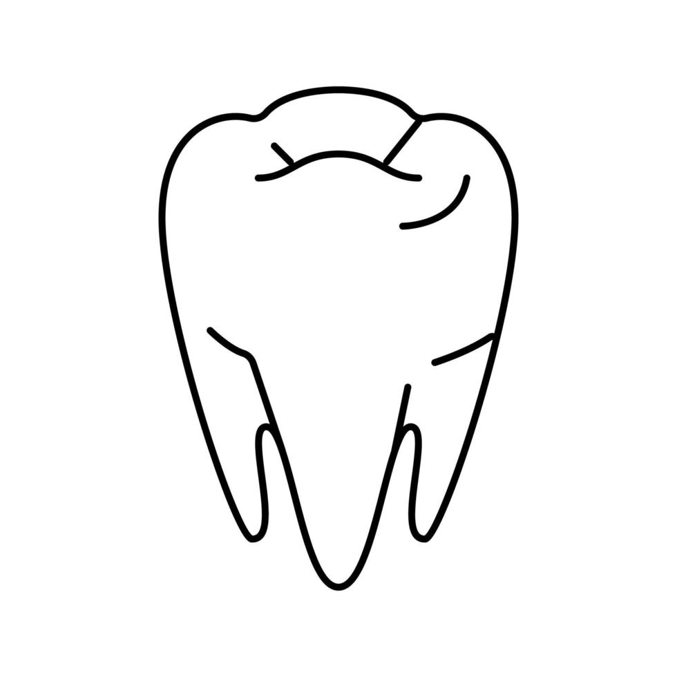 illustration vectorielle de l'icône de la ligne de soins dentaires des dents vecteur