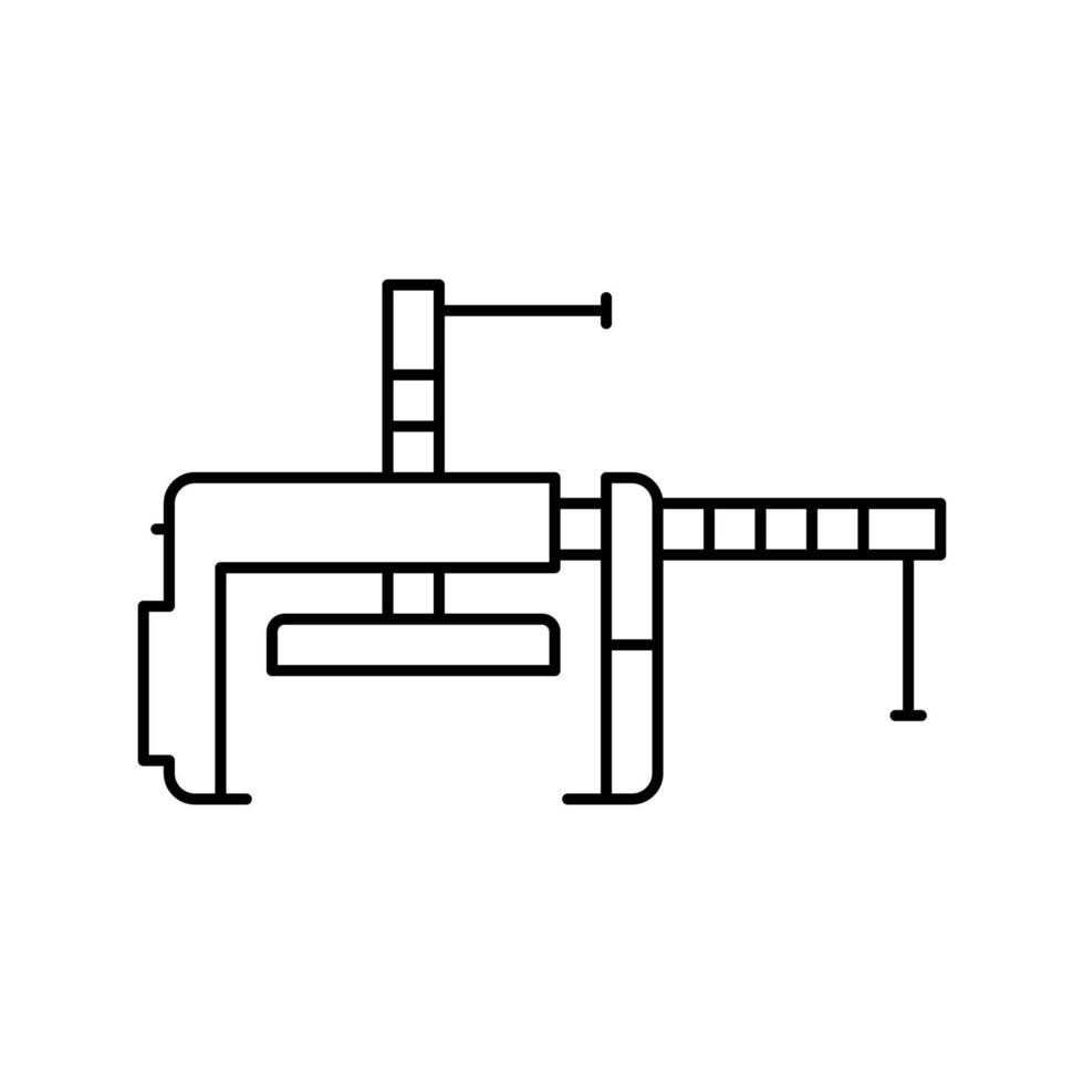 illustration vectorielle d'icône de ligne de pince d'ébénisterie vecteur