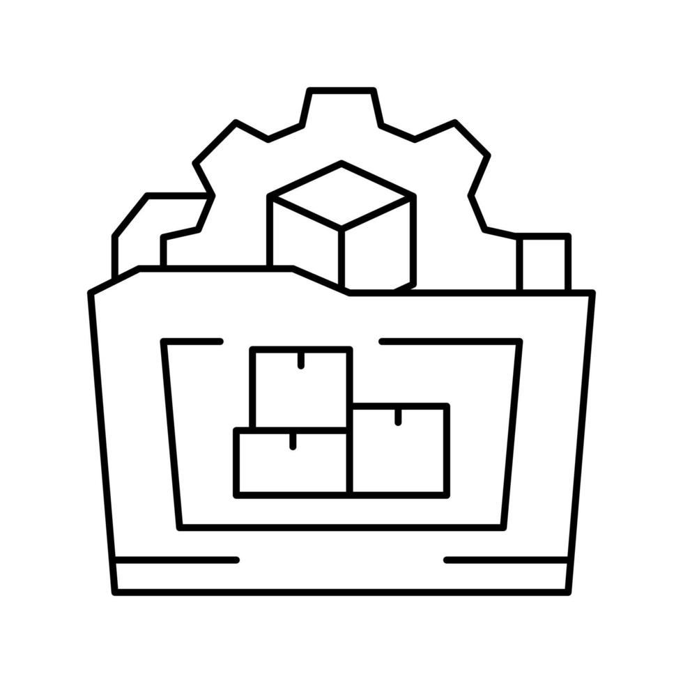 ressource pour l'illustration vectorielle de l'icône de la ligne de processus métier vecteur