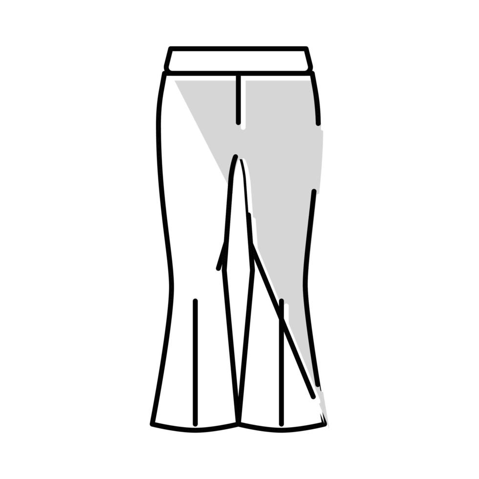 bas de cloche pantalon vêtements couleur icône illustration vectorielle vecteur