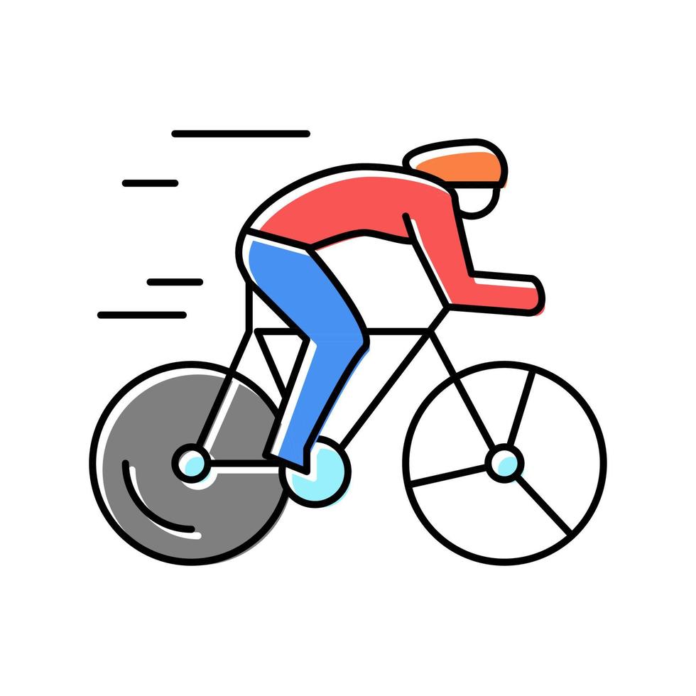 cyclisme, sport, couleur, icône, vecteur, illustration vecteur