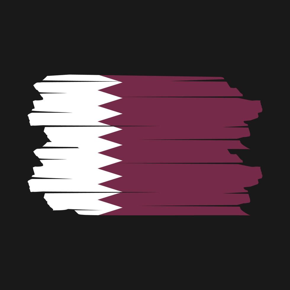 vecteur de brosse drapeau qatar