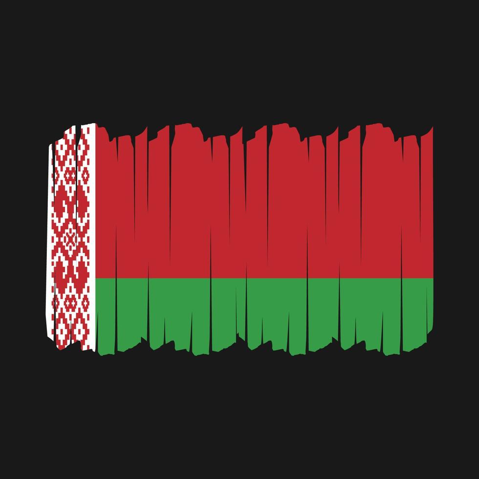 coups de pinceau du drapeau biélorusse vecteur