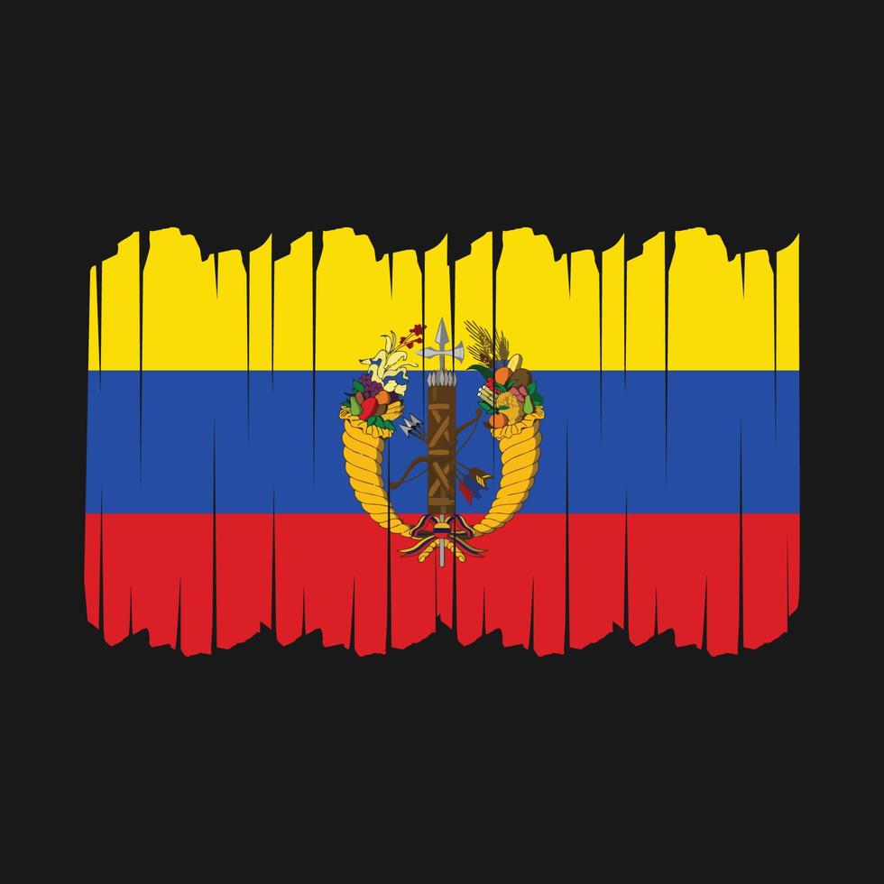 coups de pinceau du drapeau colombien vecteur