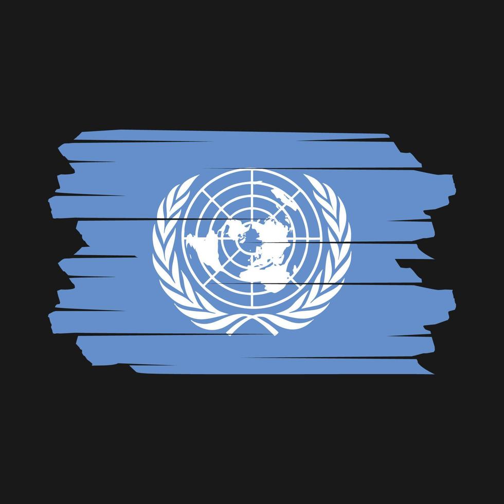 vecteur de brosse drapeau des nations unies