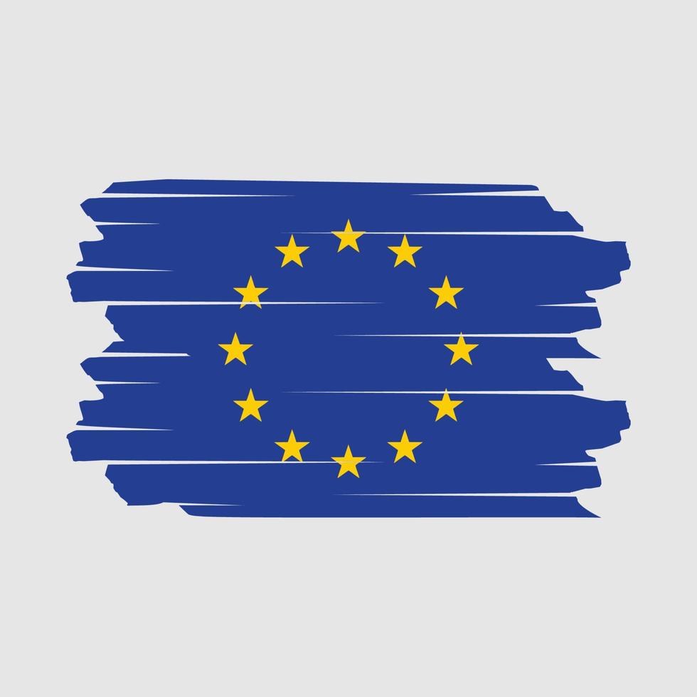 vecteur de brosse drapeau européen