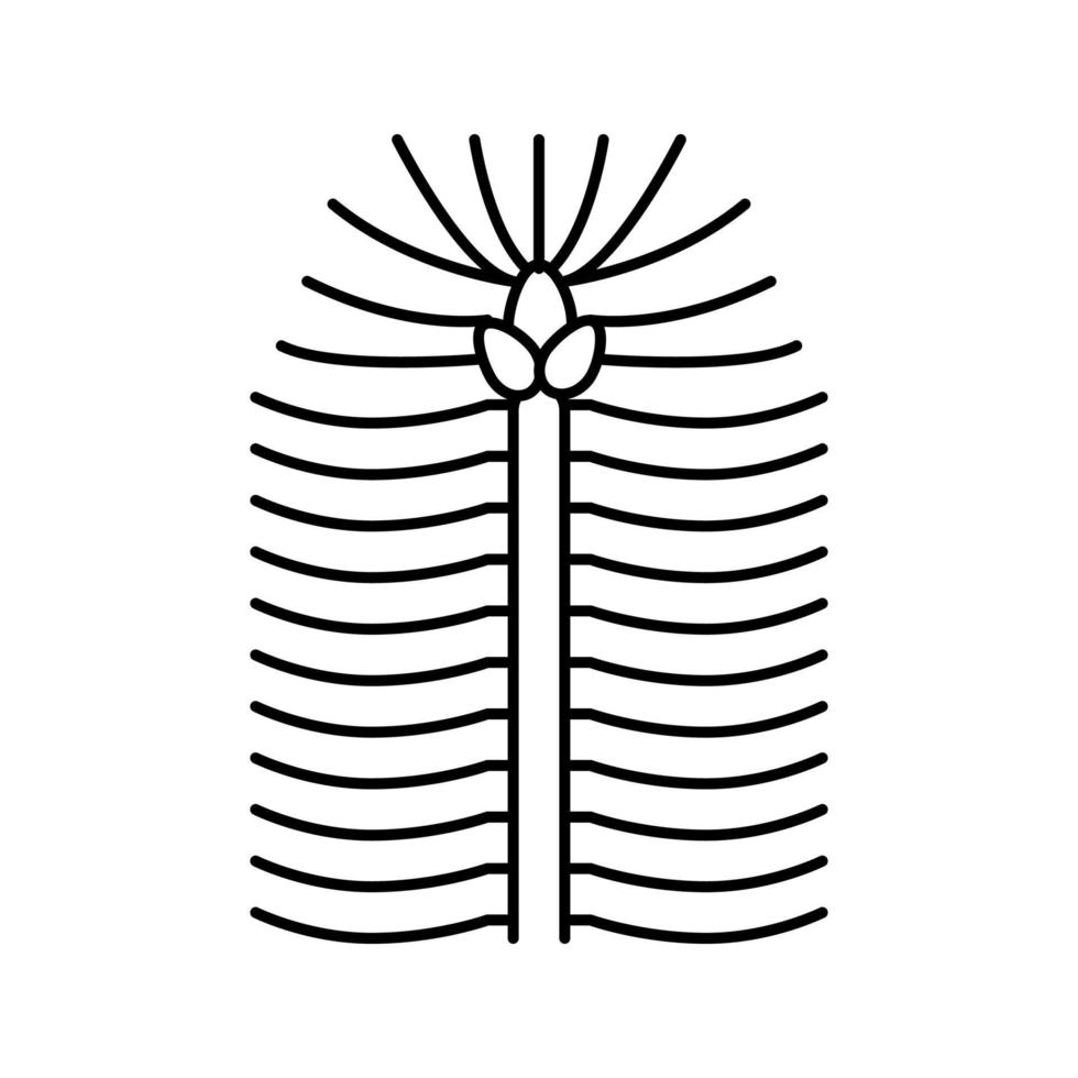 illustration vectorielle d'icône de ligne de feuille de pin vecteur