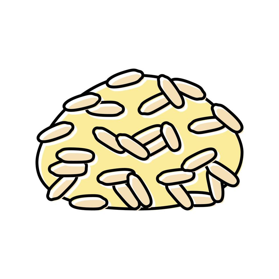 illustration vectorielle d'icône de couleur de riz étuvé vecteur