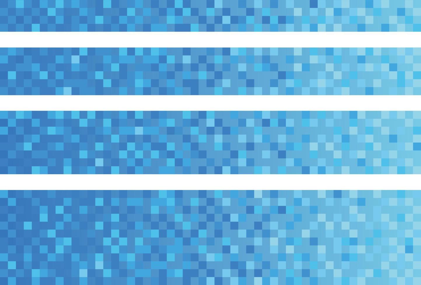 ensemble d'illustrations vectorielles de fond de texture de pixel bleu. vecteur