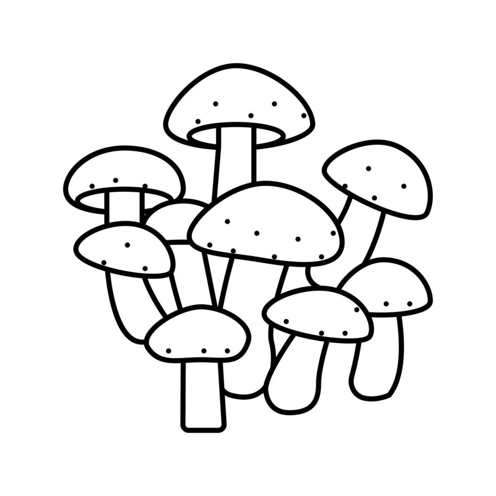 champignon shiitake ligne icône illustration vectorielle vecteur