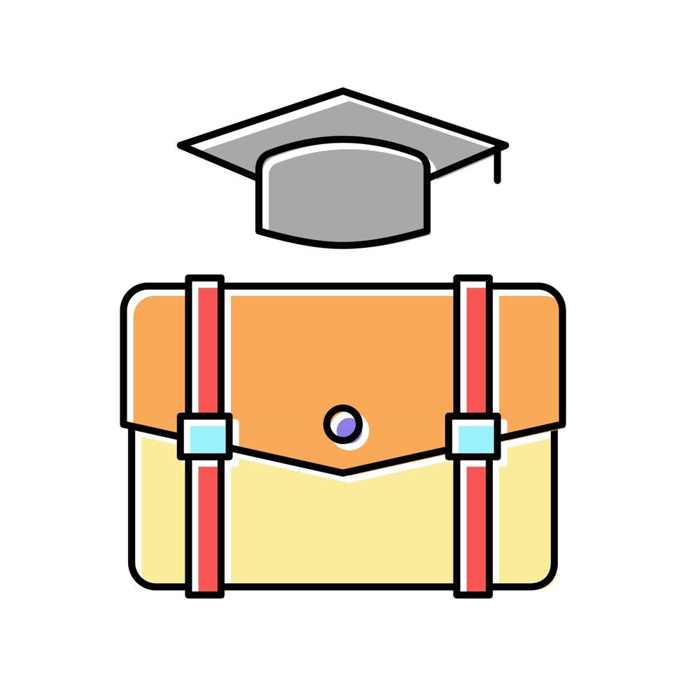 illustration vectorielle d'icône de couleur de processus éducatif vecteur