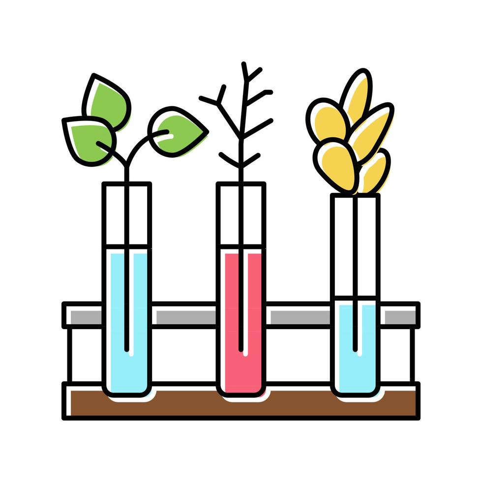 laboratoire croissance des plantes phytothérapie couleur icône illustration vectorielle vecteur