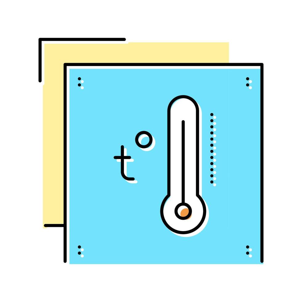 illustration vectorielle d'icône de couleur de couche de préservation de la température vecteur