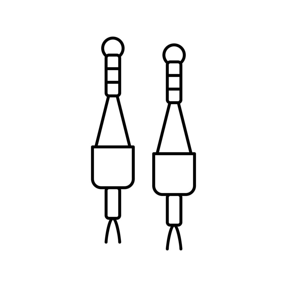 pots suspendus pour illustration vectorielle d'icône de ligne de plante d'intérieur vecteur