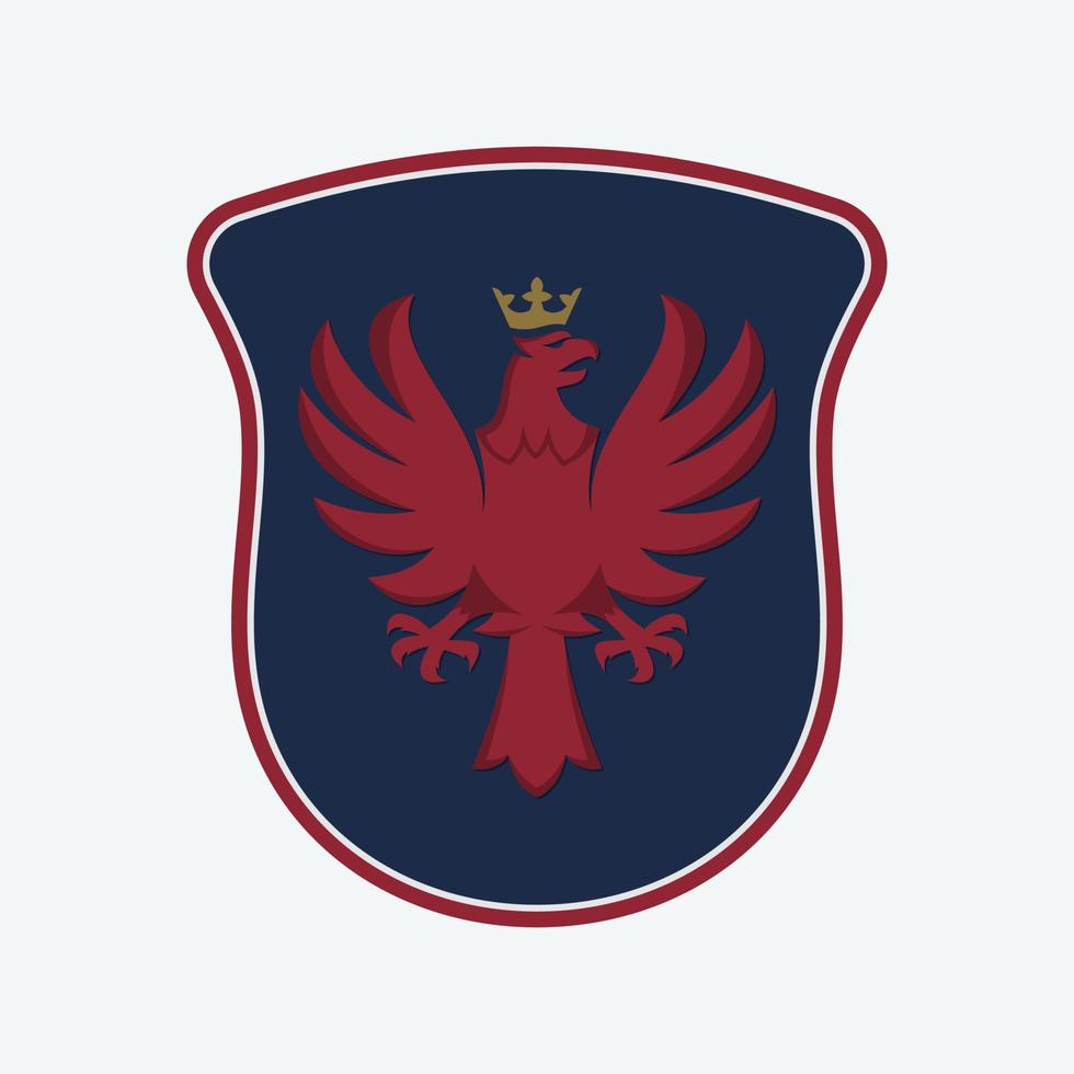 emblème du bouclier avec l'aigle américain couronné vecteur