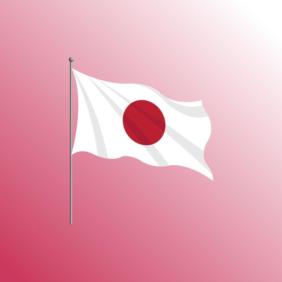 drapeau du japon illustration vectorielle premium vecteur