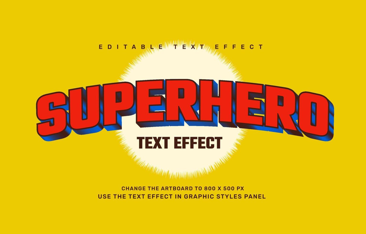 effet de texte de super-héros vecteur
