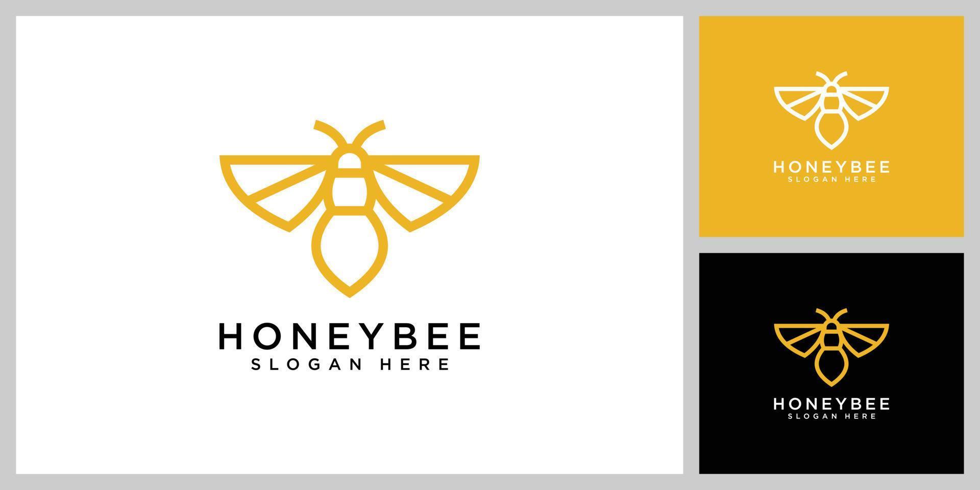 vecteur de logo animaux abeille