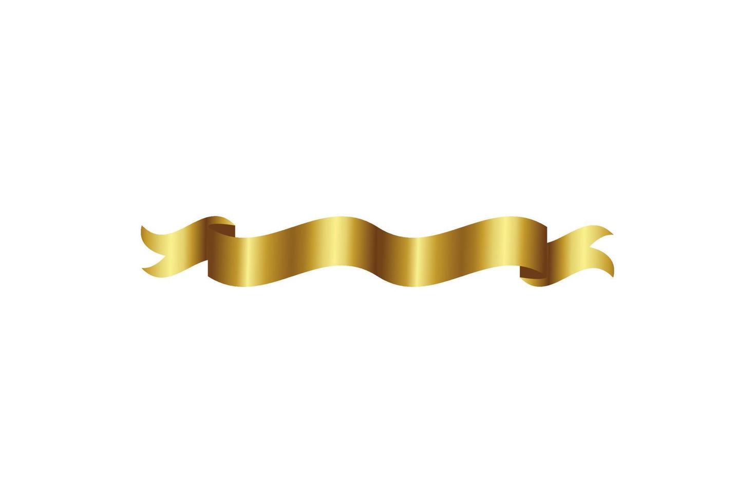 illustration d'insigne de ruban de bobine d'or de luxe vecteur