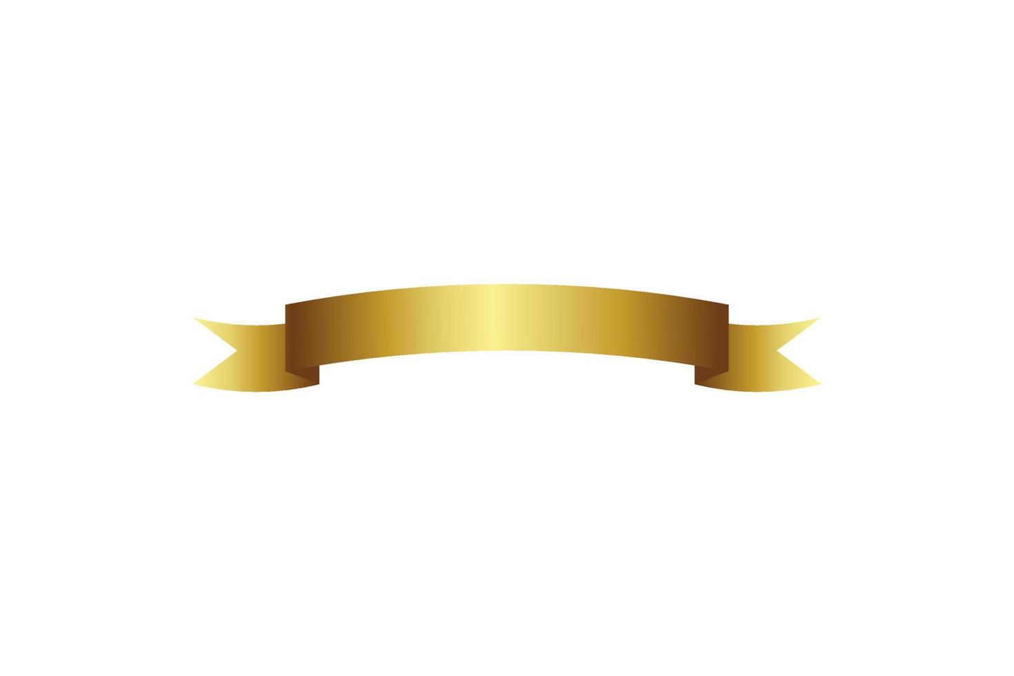 illustration d'insigne de ruban de bobine d'or de luxe vecteur