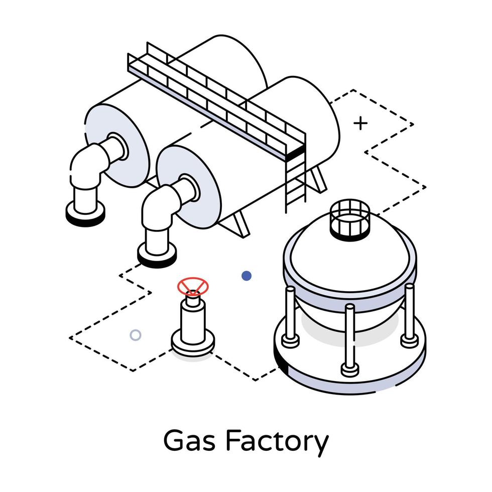 usine à gaz à la mode vecteur