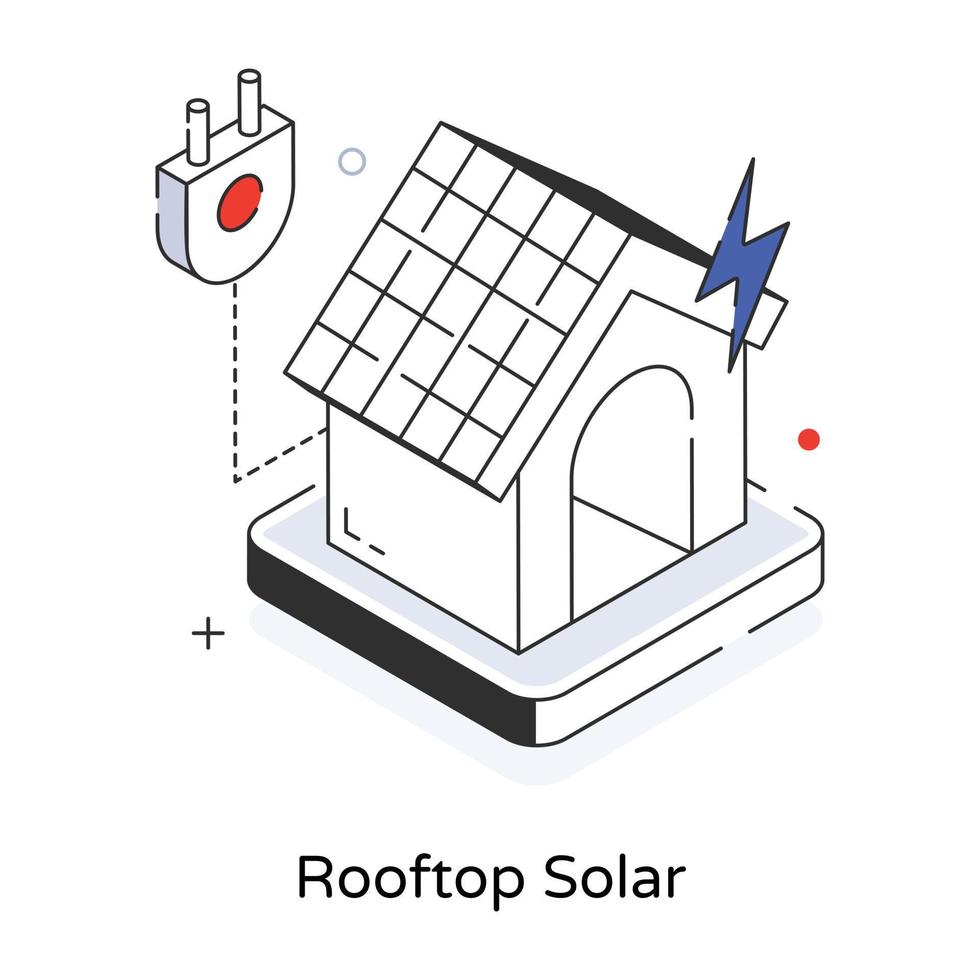 solaire de toit à la mode vecteur