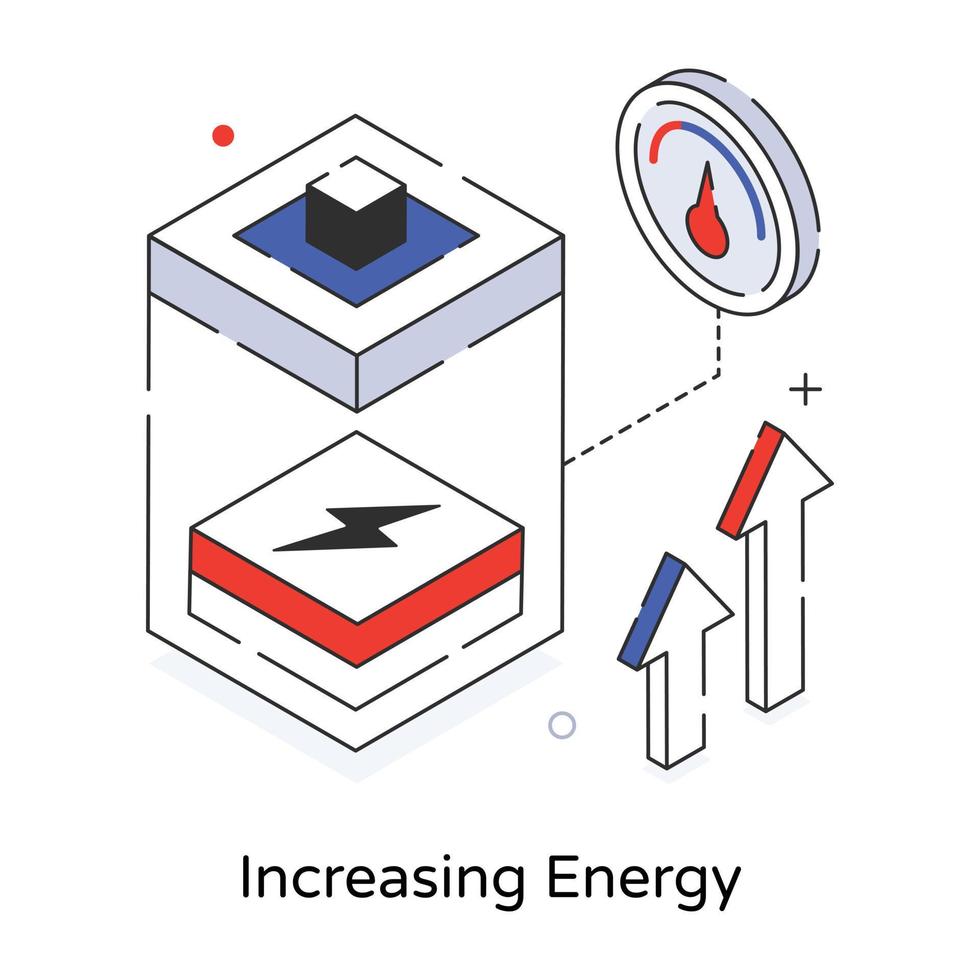 énergie croissante à la mode vecteur