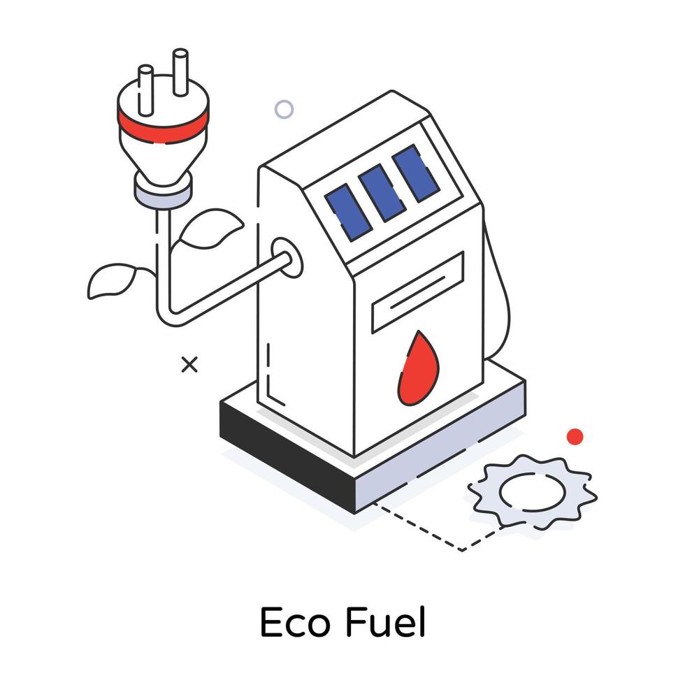 carburant écologique à la mode vecteur